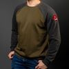 Picture of Arsenal Grey / Khaki Cotton-Poly Standard Fit Icon Pullover Sweater