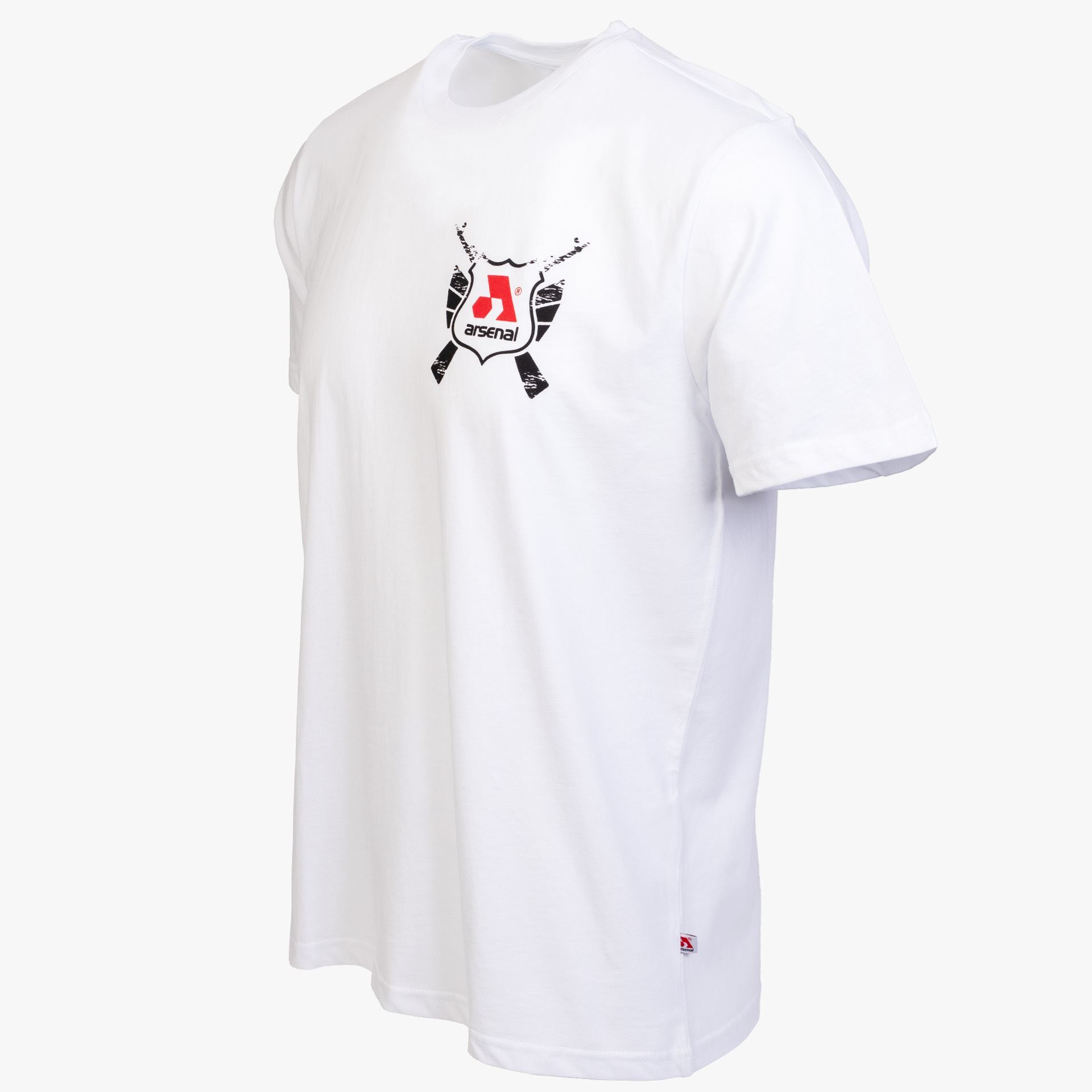 Arsenal White Cotton Relaxed Fit Classic T-Shirt at K-Var