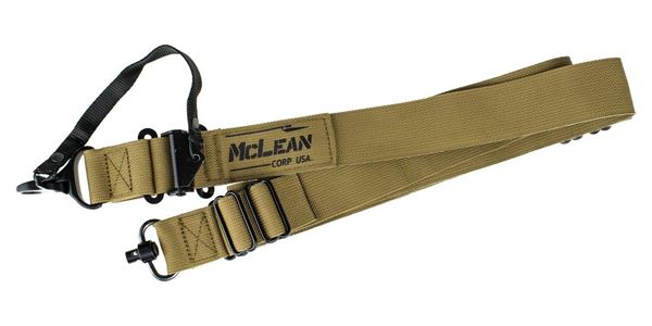 McLean Corp USA Coyote Brown Dynamic Retention Sling QD Swivel
