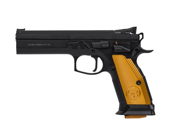 Picture of CZ 75 Tactical Sport 40 S&W Orange Semi-Automatic Pistol