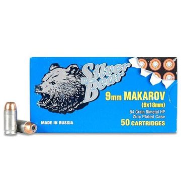 Picture of Silver Bear 9x18mm MAKAROV Ammunition 1000 Rds