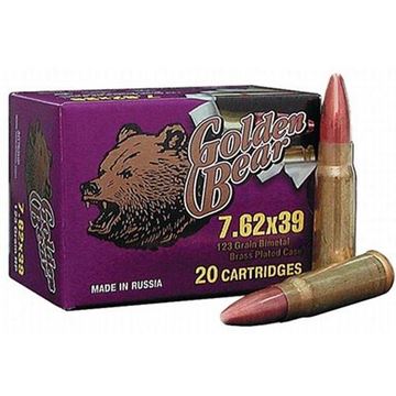 Picture of Golden Bear 7.62x39 Ammunition 123 Grain FMJ 500 Rounds