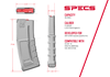 Thril USA Pack of 50 Black Polymer Matrix AR 5.56x45mm 30 Round Magazines
