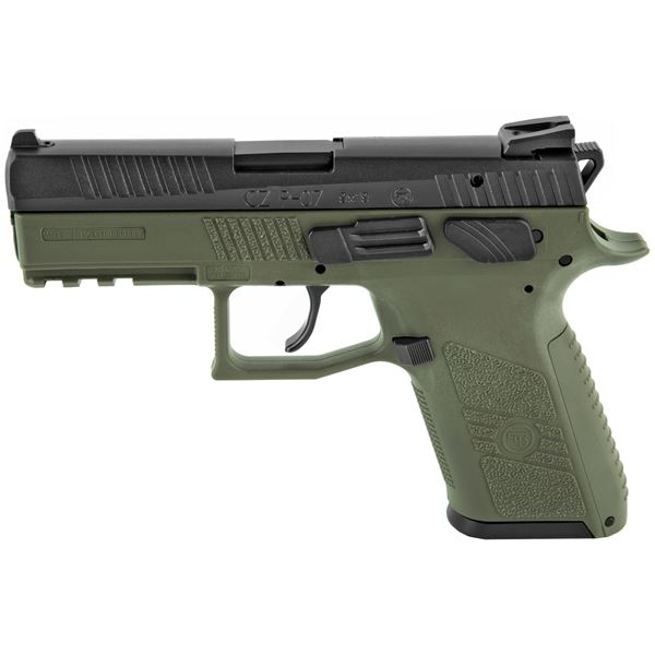 Picture of CZ P-07 9MM OD Green Frame Black Slide Night Sight 10rd