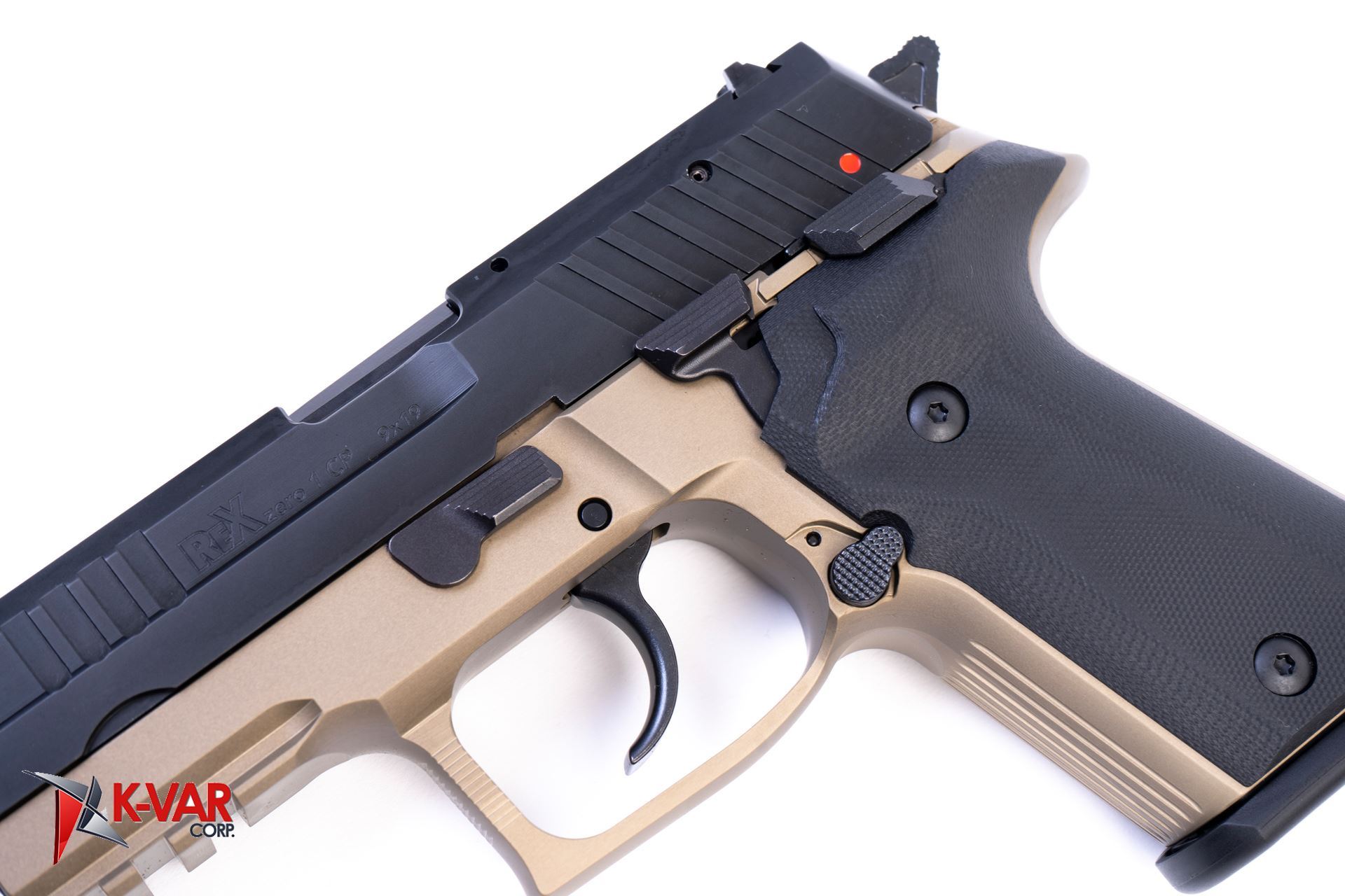 Arex Rex Zero 1CP05B1 Flat Dark Earth with Hogue Black Grips 9mm Semi