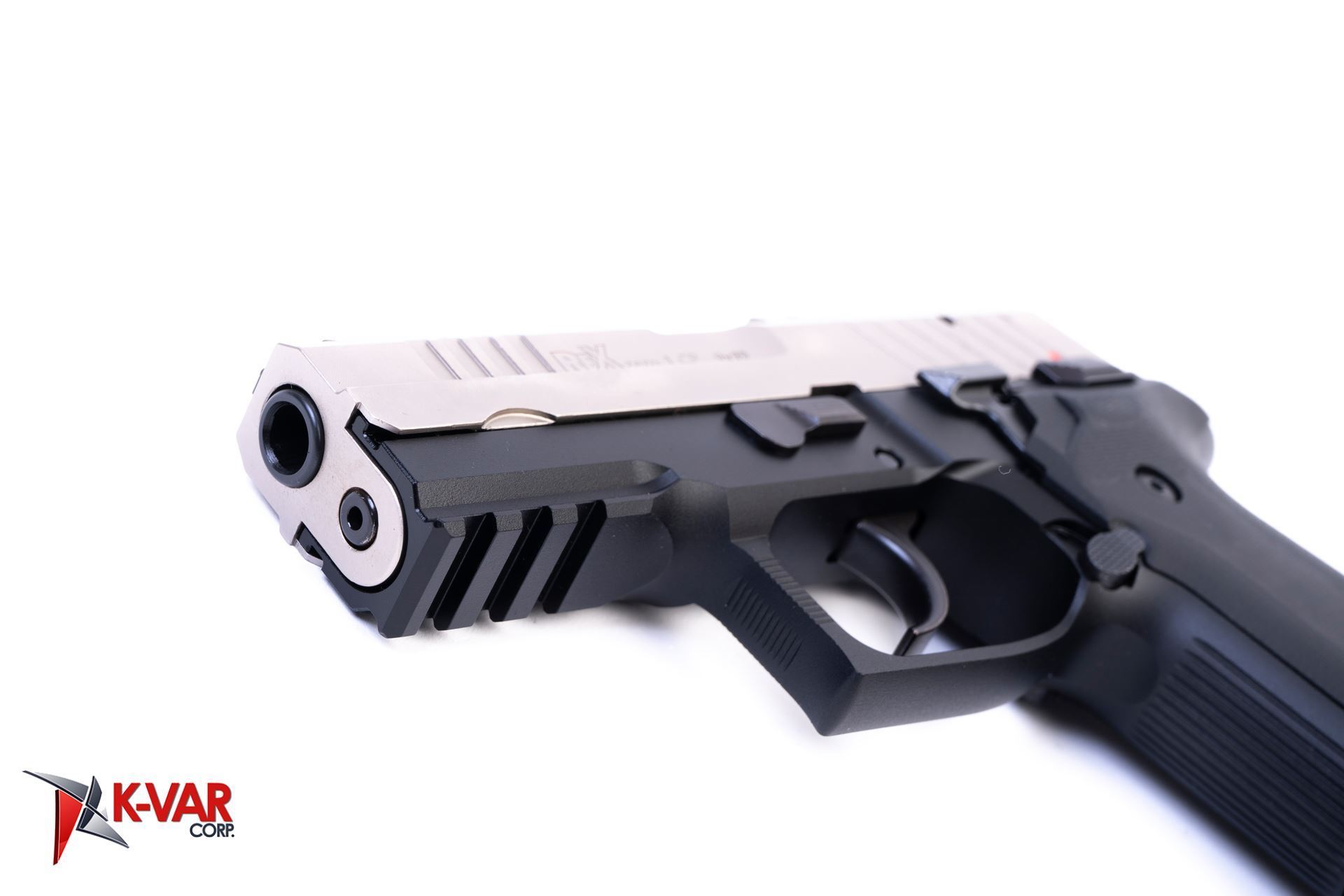 Arex Rex Zero 1CP08B1 Silver with Hogue Black Grips 9mm SemiAutomatic