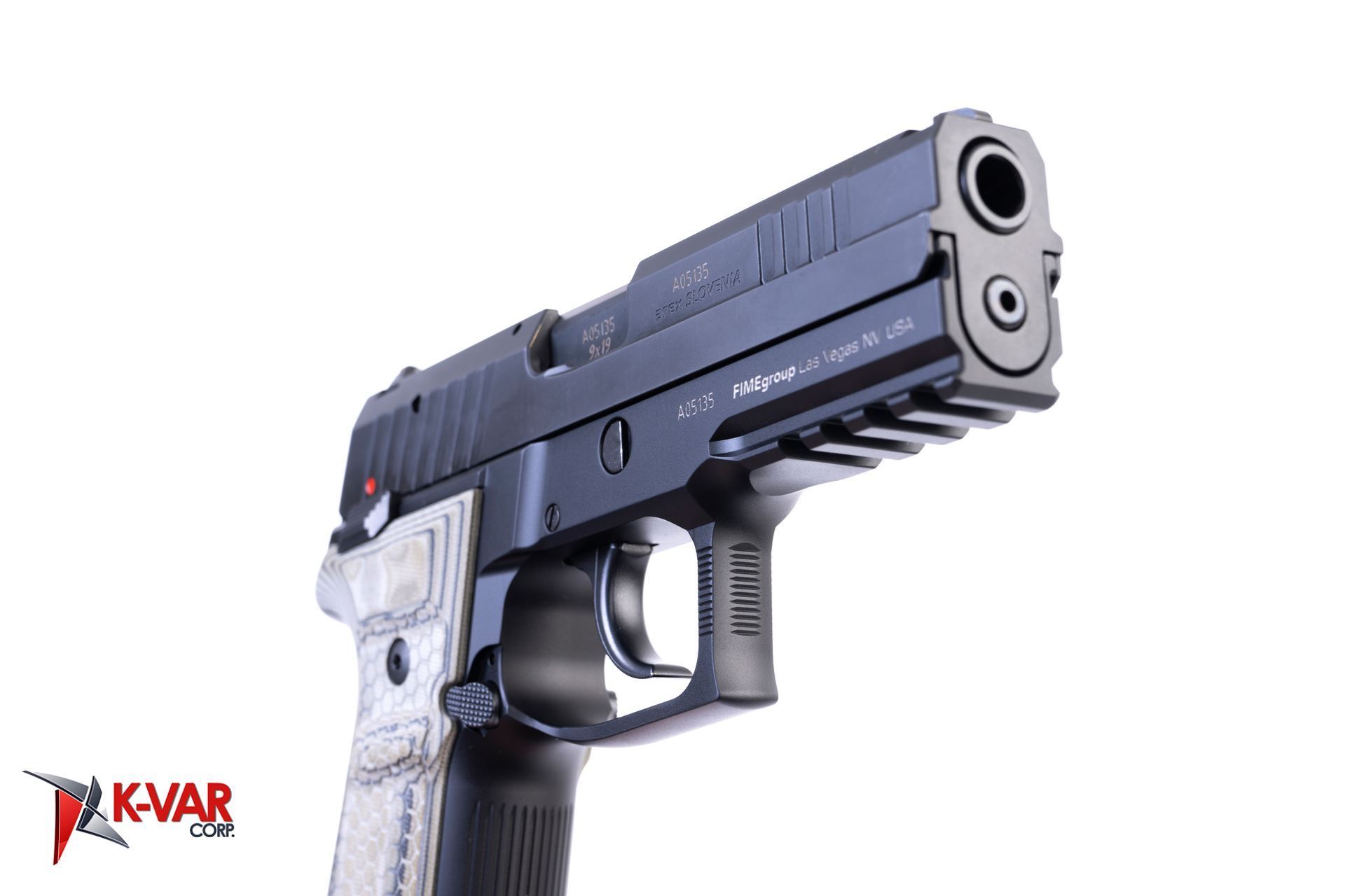 Arex Rex Zero 1S01G Black with Hogue G10 Green Mascus Grips 9mm Semi