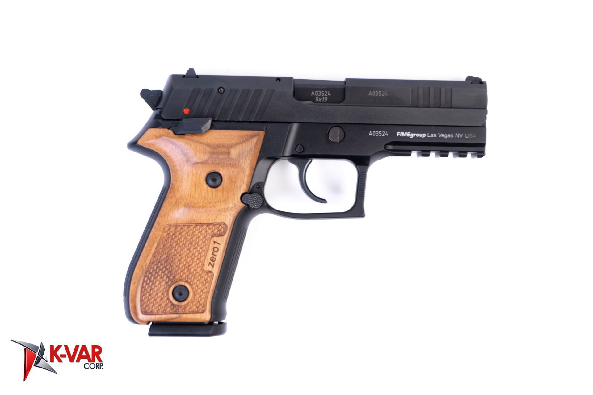 Arex Rex Zero 1S01W Black with Oak Wood Grips 9mm SemiAutomatic 17