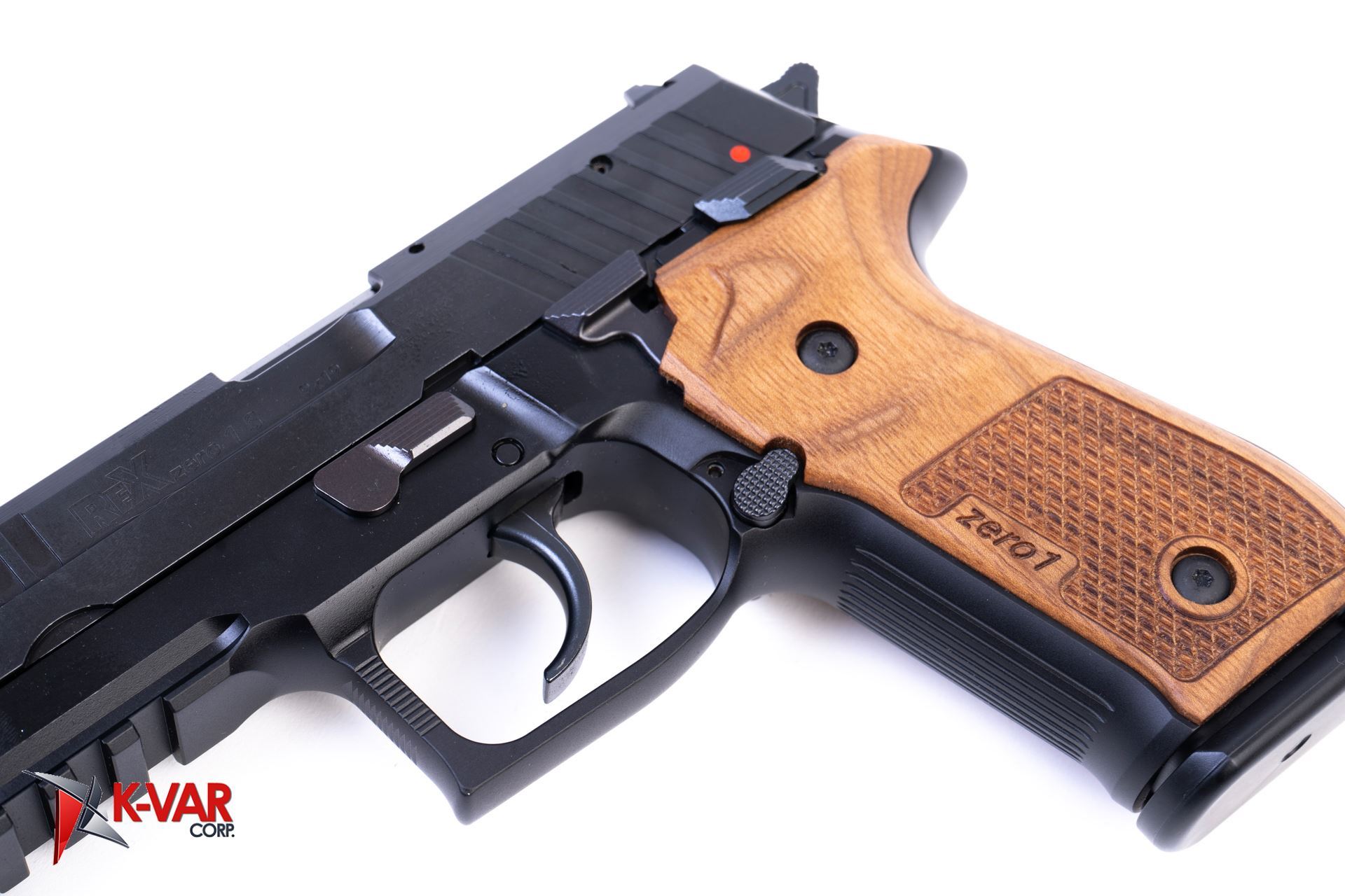 Arex Rex Zero 1S01W Black with Oak Wood Grips 9mm SemiAutomatic 17
