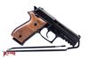 Picture of Arex Rex Zero 1S-01W Black with Oak Wood Grips 9mm Semi-Automatic 17 Round Pistol
