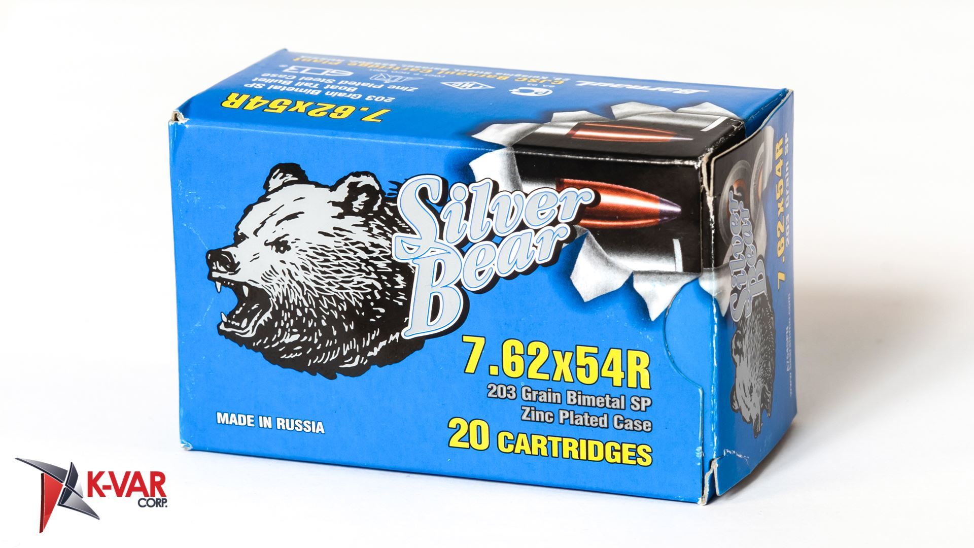 Bear Ammo 7.62x54R 203 Grain Bimetal Zinc Plated Soft Point 500 Round