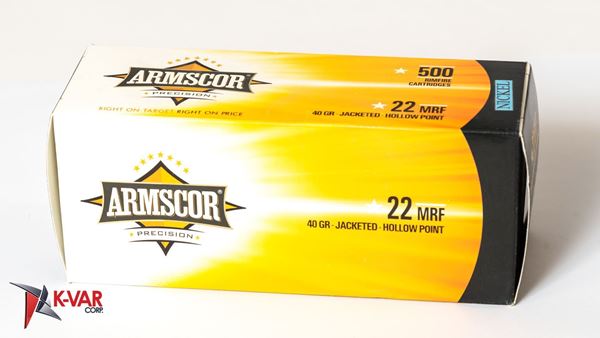 Picture of Armscor 22 Mag 40 Grain Jacketed Hollow Point Rimfire 500 Round Case