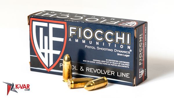 Picture of Fiocchi Ammunition 9mm 124 Grain Full Metal Jacket 50 Round Box