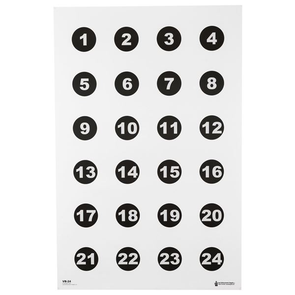 Picture of ACTION TGT 24 3" NMBR CIRCLES 100PK
