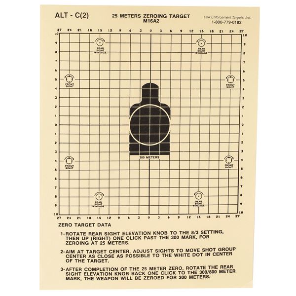 Picture of ACTION TGT 25 METERS DOD M16A2 100PK