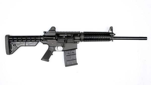 Picture of JTS AR-Style 12 Gauge Black Semi-Automatic 5 Round Shotgun with Picatinny Rail