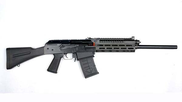 Picture of JTS AK-Style 12 Gauge Black Semi-Automatic 5 Round Shotgun with Picatinny Rail