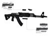 Picture of Zastava ZPAPM70 7.62x39mm Semi-Automatic Black AK Rifle 30rd