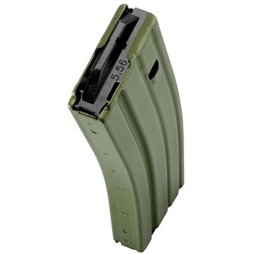 Picture of DURAMAG Speed™ 223 Rem 300 Blk 30 Round AR-15 Style OD Green Aluminum Magazine Black AGF