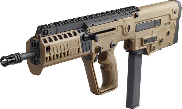 Picture of IWI TAVOR X95 Bullpup Rifle 9MM Luger 16.5" Barrel RH 32rd BUIS Flattop Flat Dark Earth