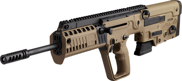 Picture of IWI TAVOR X95 CA Compliant Bullpup Rifle 5.56 Nato 18" Barrel RH 10 Round Mag BUIS Flattop Flat Dark Earth