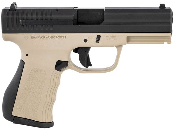 FMK 9mm 4" Barrel, Fast Action Trigger Drop Free 14 rd mags, Desert Sand