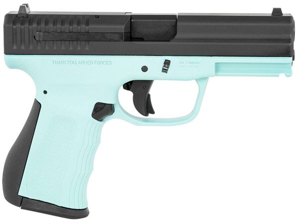 FMK 9mm 4" Barrel, Fast Action Trigger Drop Free 14 rd mags, Blue Jay