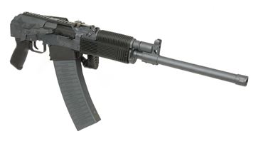 Picture of Molot Vepr 12 Gauge Semi-Automatic Shotgun Covert Gray Cerakote Left Side Folding Buttstock