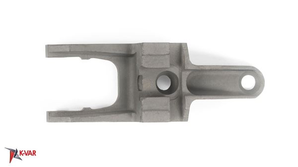 Picture of Russian rear block with tang for AK-74 rifle.