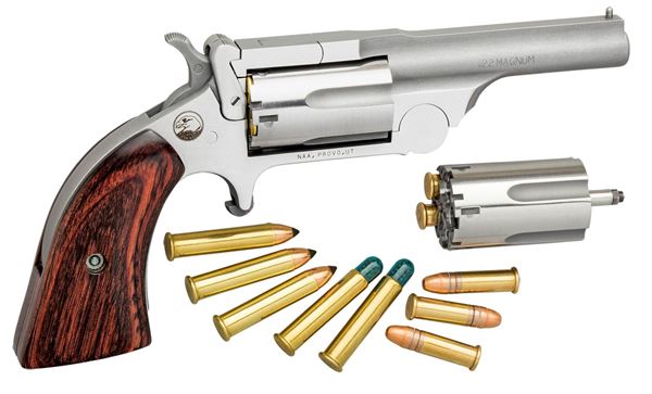 NAA- Ranger II 22 LR/M Conversion Mini-Revolver, Break-Top, Full Rib, 2.5" Barrel, 5rd