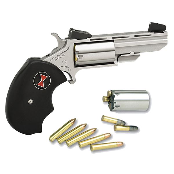 NAA- Black Widow, 22 LR/M Conversion, 2" Barrel, Adjustable Sight, 5rd