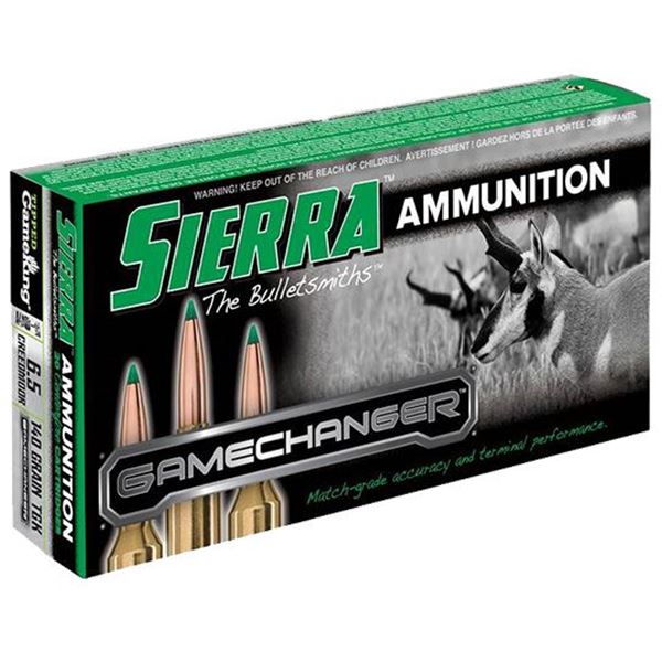 Sierra Bullets Game Changer, 6.5 Creedmoor, 140 GR TGK, 20rd pack