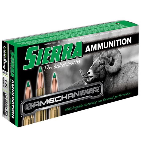 Sierra Bullets  Game Changer, 270 Winchester, 140 GR TGK, 20rd pack