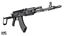 Arsenal SAS M-7 Under-Folder Arsenal Black Cerakote AK47 Picatinny Rail System Limited Edition