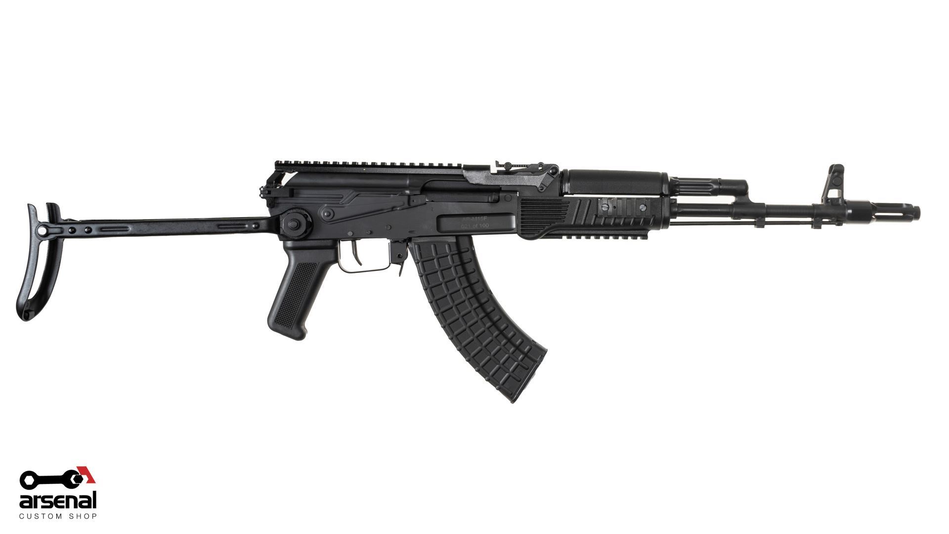 Arsenal SAS M7 UnderFolder Arsenal Black Cerakote AK47 Picatinny Rail