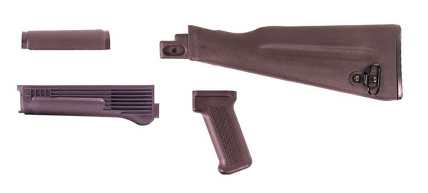 Picture of Arsenal 4 Piece Plum AK47 / AK74 NATO Length Stock Set for Stamped Fixed Receivers