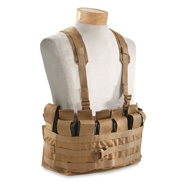 Chest Rig USMC Military Surplus New Magazine Pouches Coyote Brown at K-Var