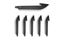 OD EDGE DROP-PT 2.5" BLADE 6PK BLK