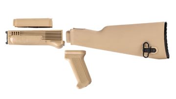 Picture of Arsenal U.S. Made Desert Sand Polymer Stock Set for Milled Receiver AK47