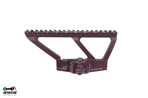 Picture of Arsenal Picatinny Scope Mount with Plum Hard Anodized for AK Variant Rifles with Side Rail