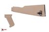 Arsenal Intermediate Length AK47 Desert Sand Buttstock and Pistol Grip Set for Milled Receivers