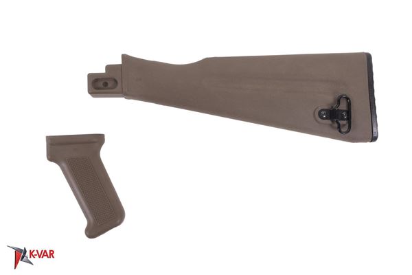 Arsenal AK47 / AK74 NATO Length FDE Buttstock Set for Stamped Receivers