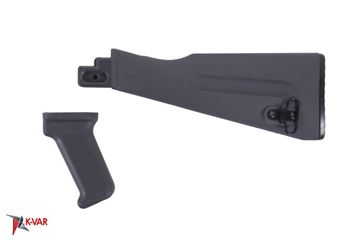 Picture of Arsenal AK47 / AK74 Warsaw Length Gray Buttstock and Pistol Grip Set for Stamped Receivers