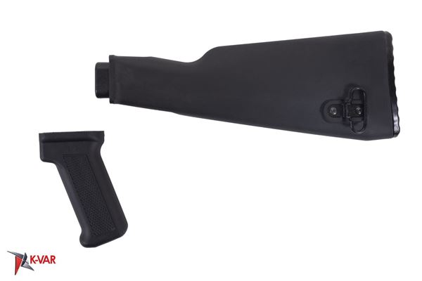 Picture of Arsenal Intermediate Length Black AK47 Buttstock and Pistol Grip Set for Milled Receivers