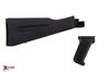 Picture of Arsenal AK47 / AK74 Warsaw Length Black Buttstock and Pistol Grip Set for Stamped Receivers