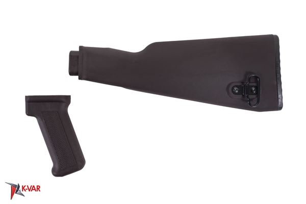 Arsenal Intermediate Length Plum AK47 Buttstock and Pistol Grip Set for Milled Receivers