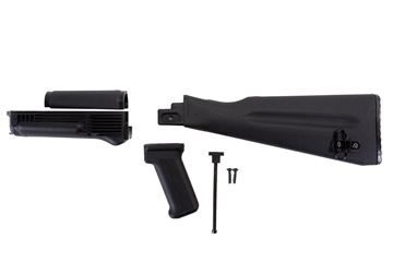 Picture of Arsenal Black Polymer NATO Length Stock Set with Stainless Steel Heat Shield for Stamped Receivers