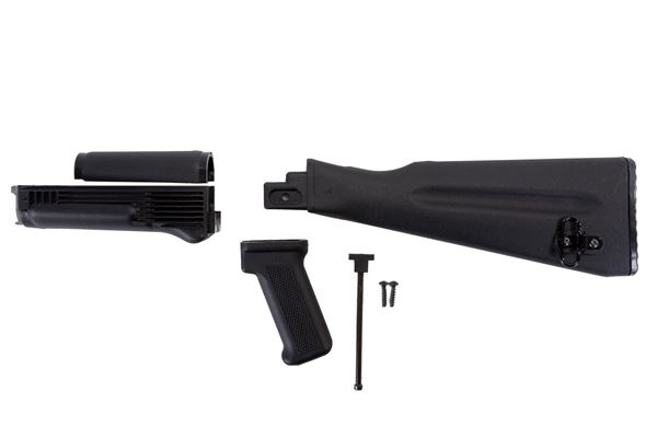 Picture of Arsenal Black Polymer NATO Length Stock Set with Stainless Steel Heat Shield for Stamped Receivers