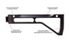 Arsenal Side Folding Stock Assembly Machined Hard Anodized Aluminum
