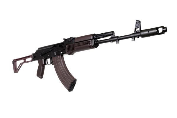 Arsenal SAM7SF 7.62x39mm Semi-Auto AK-47 Plum Rifle with Aluminum Side Folding Stock with Cheek Rest & QD Points